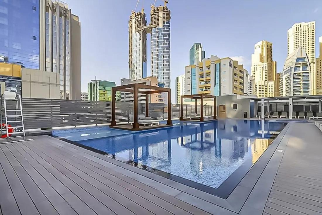 Ferienwohnung Marina - Sauna, Gym And Jacuzzi In The Building Dubai Exterior foto